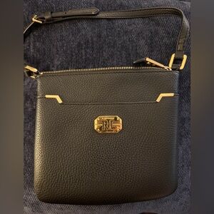 Lauren Ralph Lauren black leather cross body bag